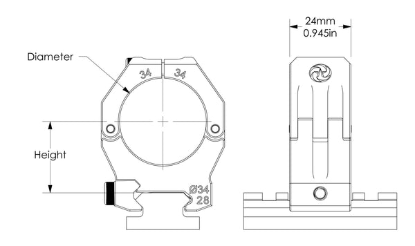 DEMO SALE ARC  M-BRACE Scope Rings