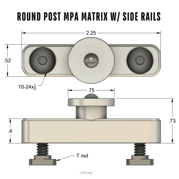 OBi LINK - ROUND POST MPA MATRIX W/ SIDE RAILS