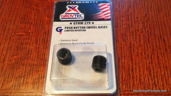 Grovtec LIMITED Rotation Push Button Swivel Bases