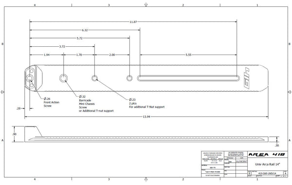 Area 419 14" Arcalock Rail Complete Kit